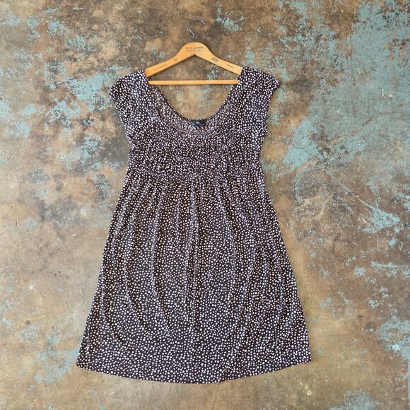 Iz Byer Dresses & Skirts - Vintage 90s Milkmaid Style Midi Dress Size XL Brown Dots Fairy Whimsygoth Beyer